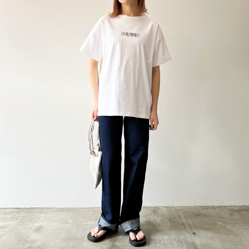 オーバーサイズバーコードTシャツ（半袖）