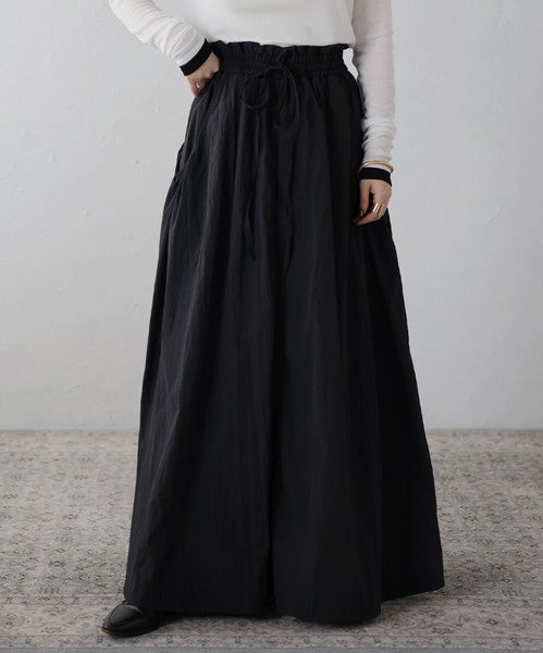 ウエストゴムビッグポケットタフタスカート