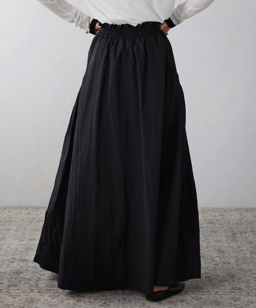 ウエストゴムビッグポケットタフタスカート